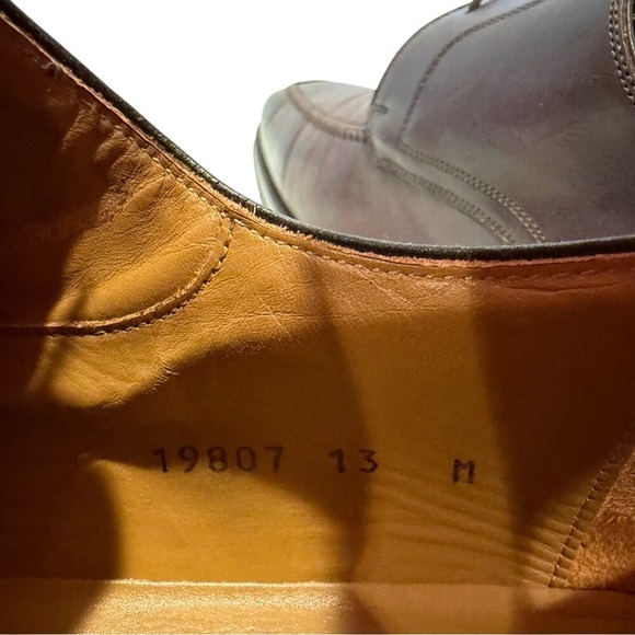 Magnanni Pardo Derby Oxfords Burgundy‎ Leather Men's 13 Dress Shoe Quiet Luxury - Picture 7 of 8